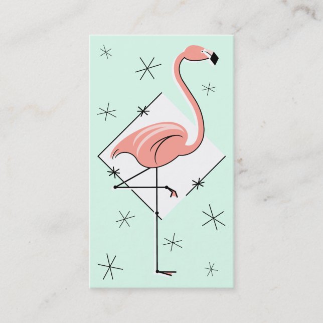 Flamingo Aqua Diamond Visitenkarte (Vorderseite)