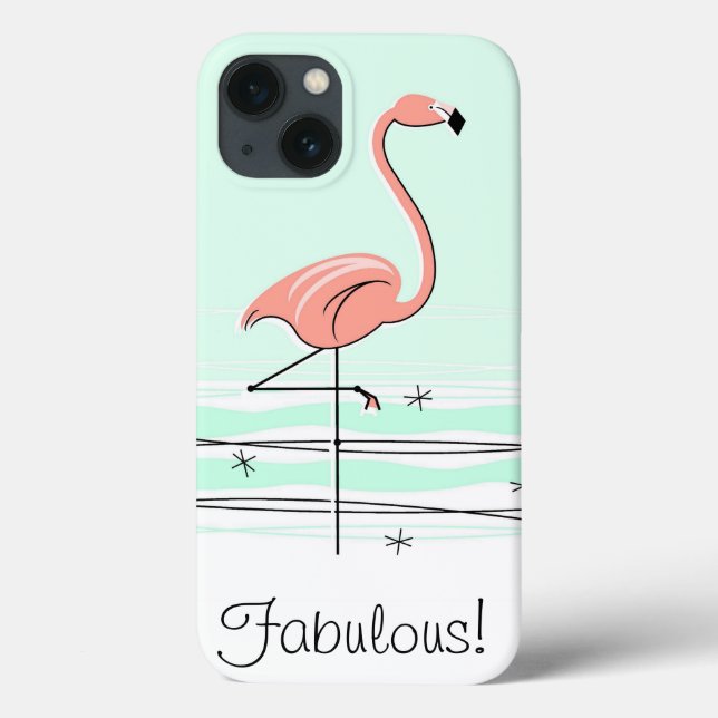 Flamingo Aqua 'Fabulous!' iPad Mini Fall Case-Mate iPhone Hülle (Rückseite)
