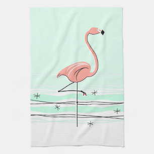 Flamingo Aqua Küchentuch