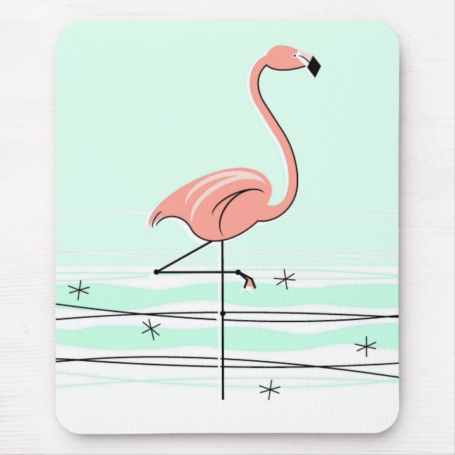 Flamingo Aqua mousepad (Vorne)