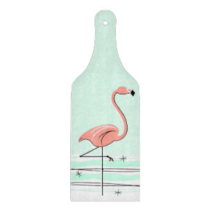 Flamingo Aqua Schneidpaddel Schneidebrett