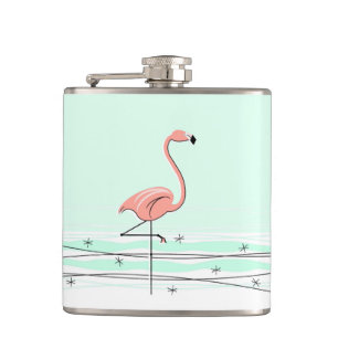 Flamingo Aqua umhüllter Kolben Flachmann