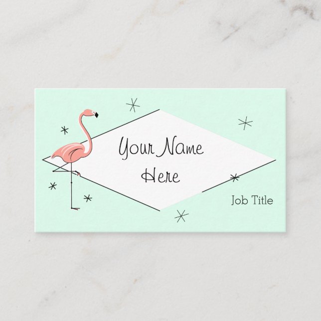 Flamingo-Aquadiamant-Visitenkarte Visitenkarte (Vorderseite)