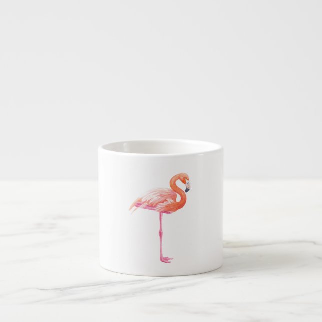 Flamingo-Aquarell Espressotasse (Vorderseite)