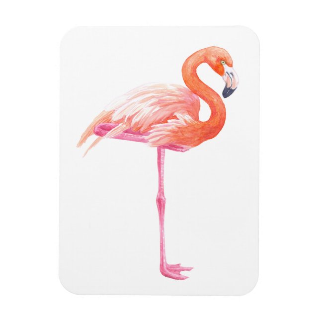 Flamingo-Aquarell Magnet (Vertikal)