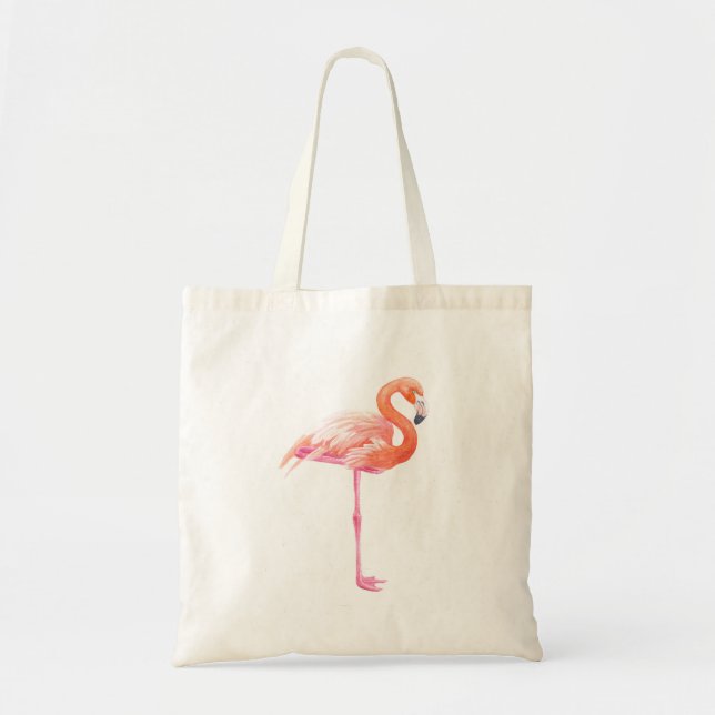 Flamingo-Aquarell Tragetasche (Vorne)