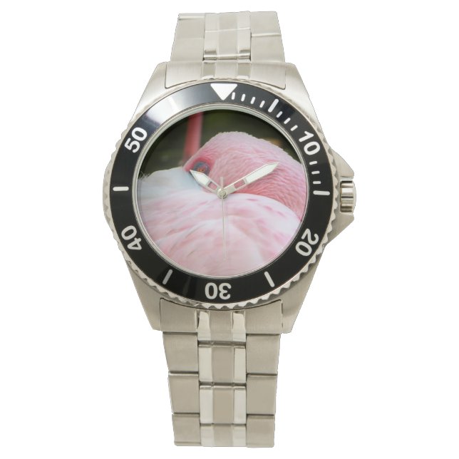 Flamingo Armbanduhr (Vorderseite)
