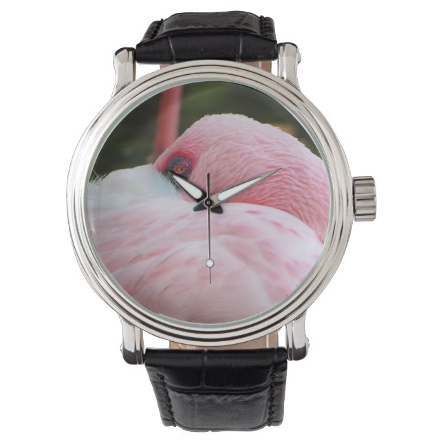 Flamingo Armbanduhr (Vorderseite)