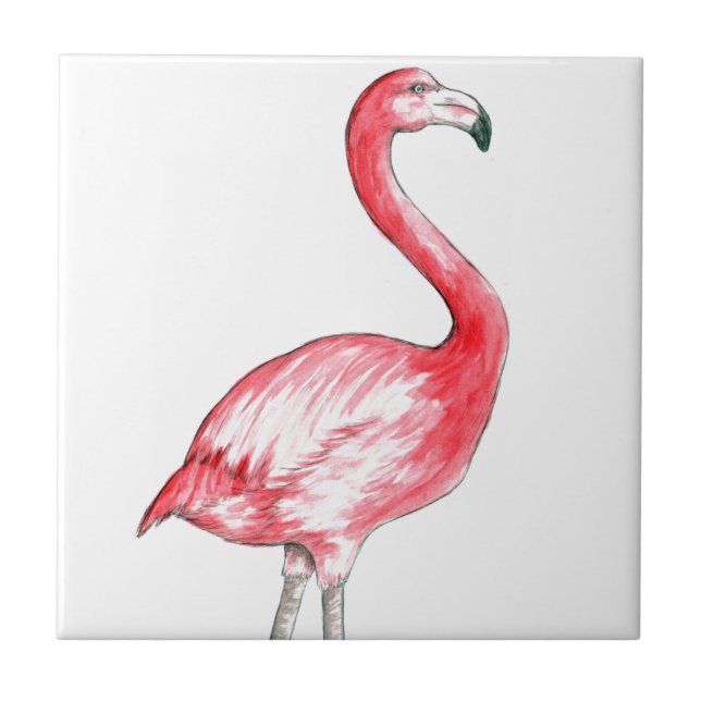 Flamingo Art Fliese (Vorderseite)
