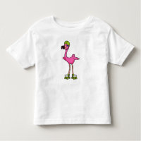 Flamingo as Skater with Roller skates & Helmet