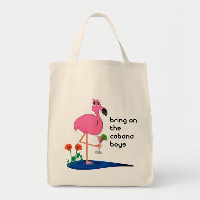 Flamingo auf Ferien-Taschen- oder -strandtasche Tragetasche (Vorne)