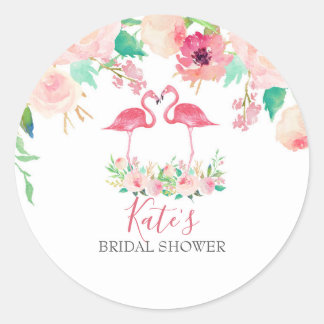Flamingo-Aufkleber Runder Aufkleber