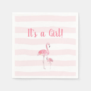 Flamingo Baby Dusche Dekoration Serviette
