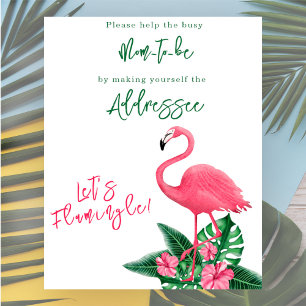 Flamingo Baby Dusche Mama zu erreichen Poster