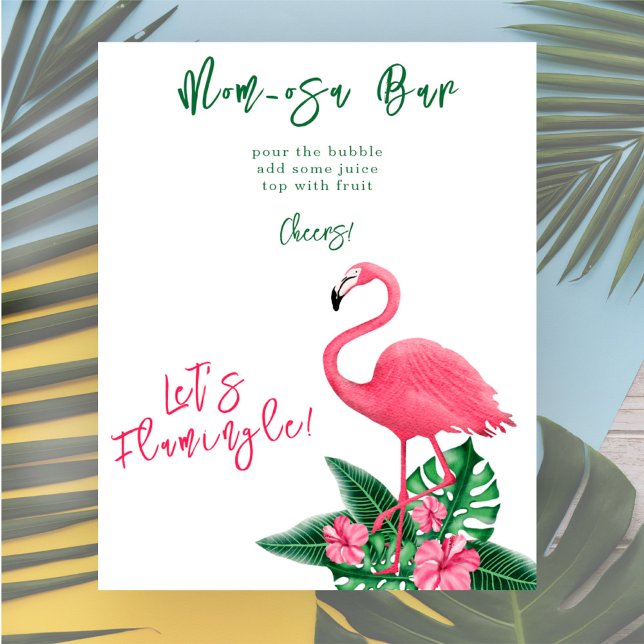 Flamingo Baby Dusche Momosa Bar Poster (Von Creator hochgeladen)