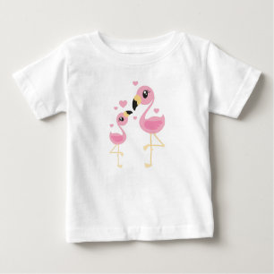 Flamingo Baby Dusche Niedlich tropische Baby T-shirt