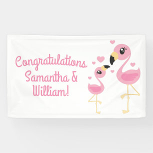 Flamingo Baby Dusche Niedlich tropische Banner
