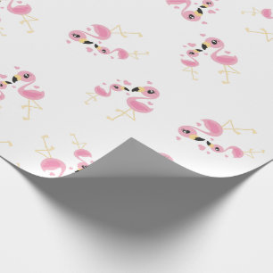 Flamingo Baby Dusche Niedlich tropische Geschenkpapier