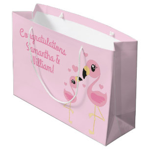 Flamingo Baby Dusche Niedlich tropische Große Geschenktüte