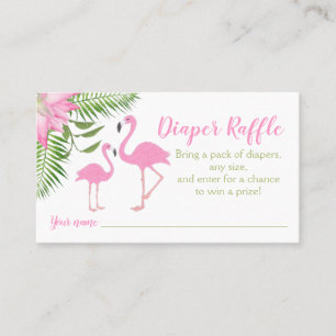 Flamingo Baby Duwer Diaper Raffle Ticket