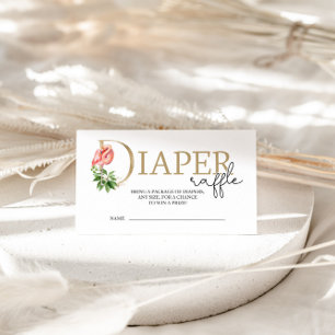 Flamingo Baby Duwer Diaper Umschließkarte Begleitkarte