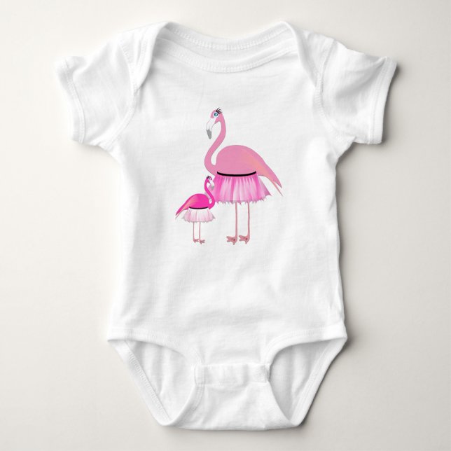 Flamingo Baby Gerber Cotton Outfit Baby Strampler (Vorderseite)