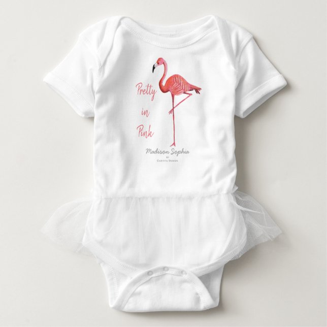 Flamingo | Baby Girl | Bodysuit Baby Strampler (Vorderseite)