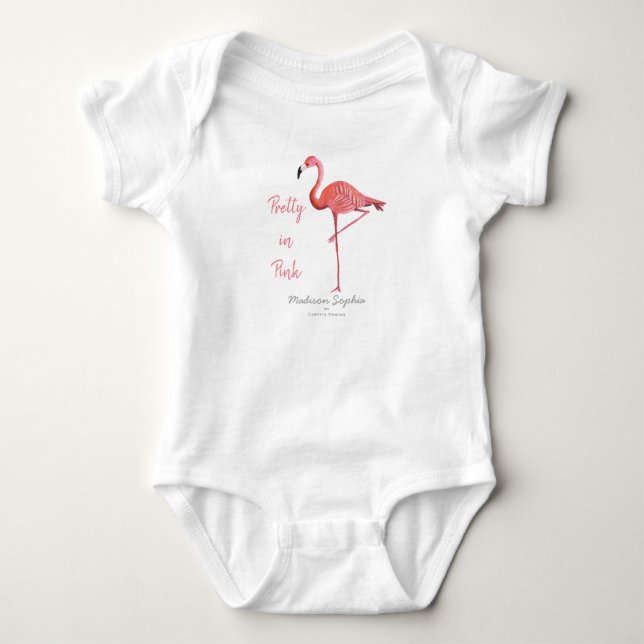 Flamingo | Baby Girl | Bodysuit Strampler (Vorderseite)