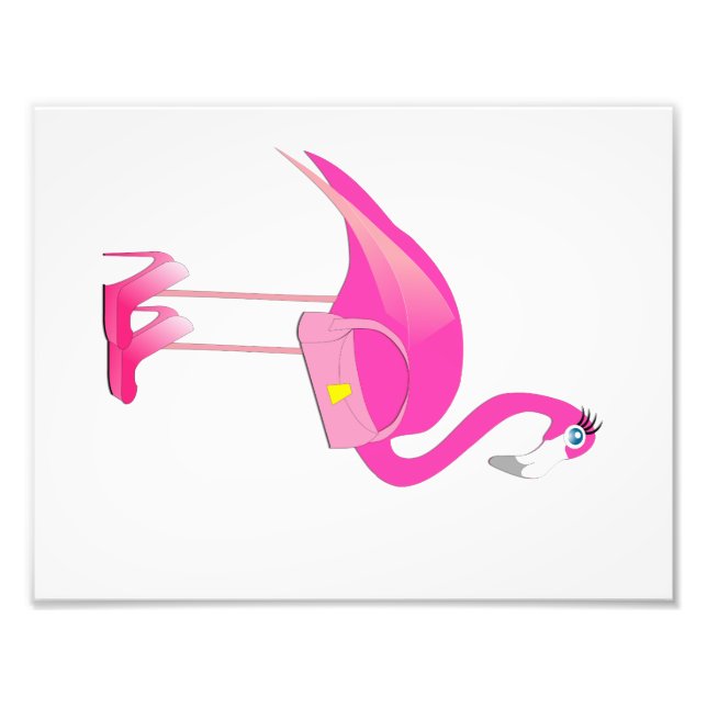Flamingo Baby Girl Room Print (3 von 4) Fotodruck (Vorne)