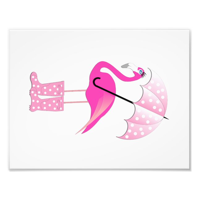 Flamingo Baby Girl Room Print (4 von 4) Fotodruck (Vorne)