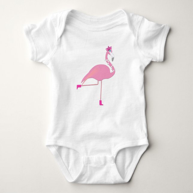 Flamingo - Baby Jersey Bodysuit Baby Strampler (Vorderseite)