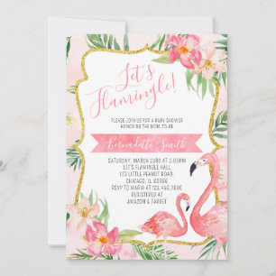Flamingo Baby Shower Einladung