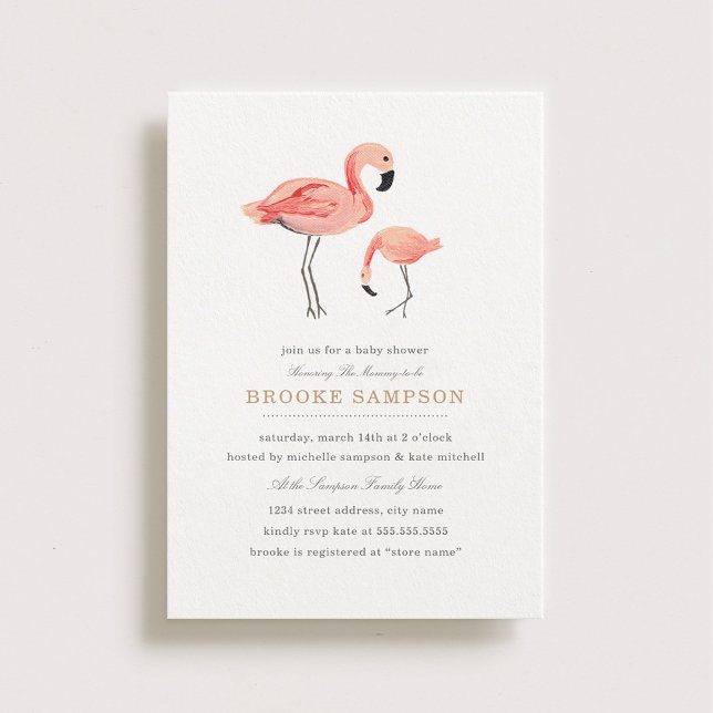 Flamingo Baby Shower Einladung (Von Creator hochgeladen)