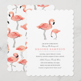 Flamingo Baby Shower Einladung
