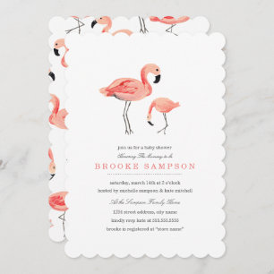 Flamingo Baby Shower Einladung