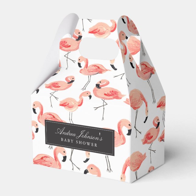 Flamingo Baby Shower Fevor Boxes Geschenkschachtel (Vorderseite)