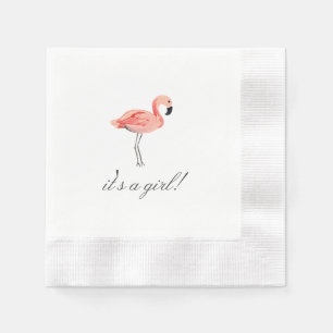 Flamingo Baby Shower Serviette