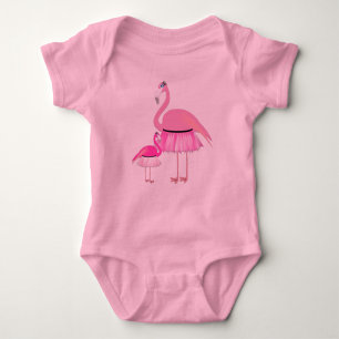 Flamingo Baby Tutu Bodysuit Baby Strampler