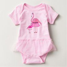 Flamingo Baby Tutu Bodysuit