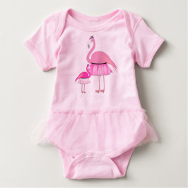 Flamingo Baby Tutu Bodysuit Baby Strampler