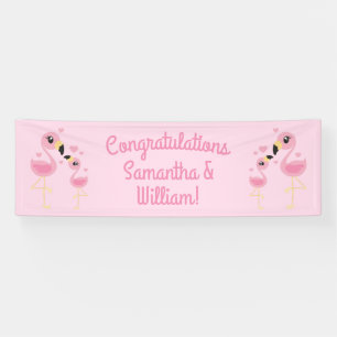 Flamingo Babydusche Niedlich Tropical Banner