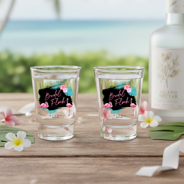 Flamingo Bachelorette Bridal Flock ID930 Schnapsglas (Von Creator hochgeladen)