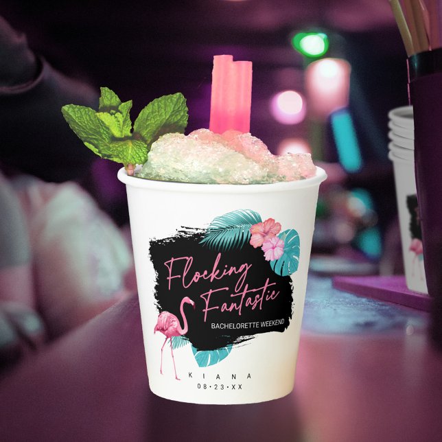 Flamingo Bachelorette Flocking Fantastic V2 ID930 Pappbecher (Von Creator hochgeladen)