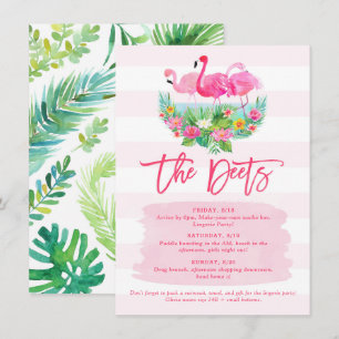 Flamingo Bachelorette Wochenendplan - Karte