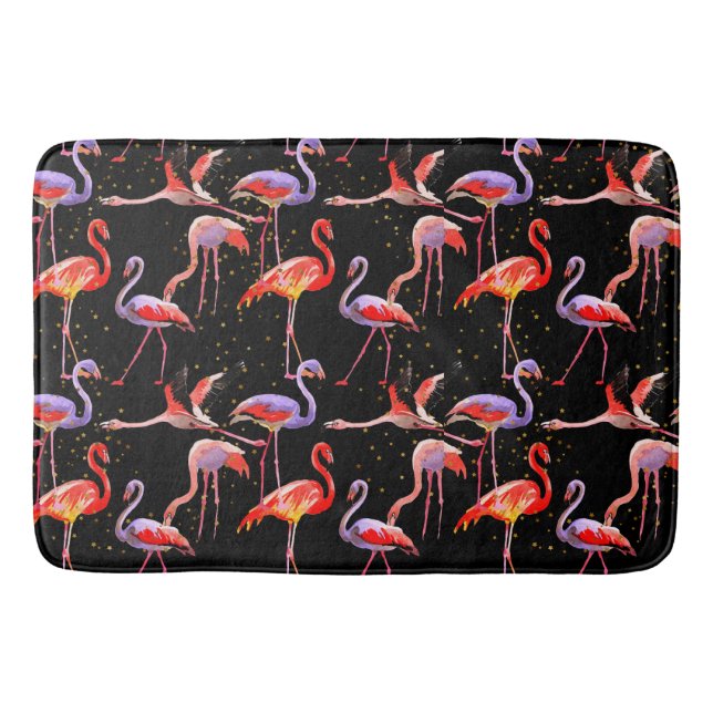 Flamingo-Badezimmerteppich groß Badematte (Vorderseite)