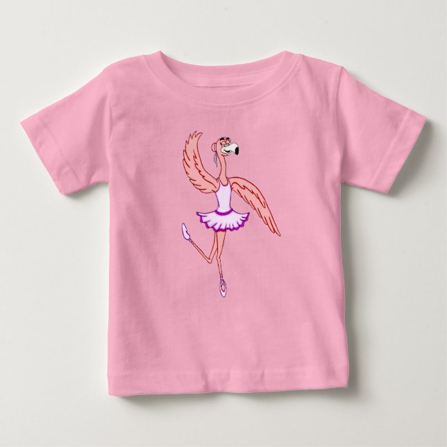 Flamingo Ballerina Baby T-shirt (Vorderseite)
