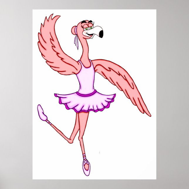 Flamingo Ballerina Poster (Vorne)