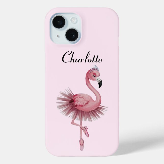 Flamingo Ballet Dancer Personalisierter TelefonCas Case-Mate iPhone Hülle (Rückseite)