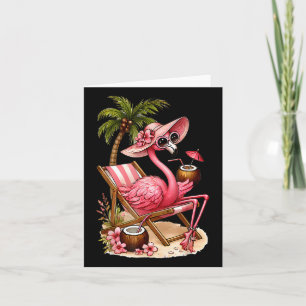 Flamingo Beach Palm Tree Niedlich Flamingo Summer Karte