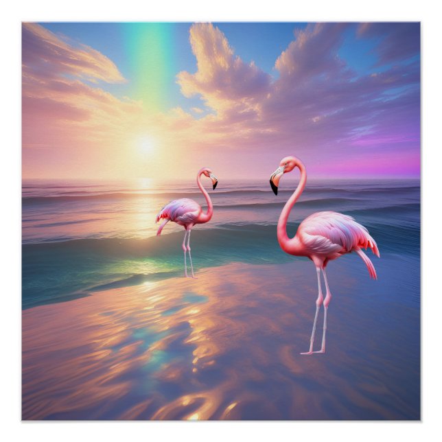 Flamingo Beach Poster (Vorderseite)